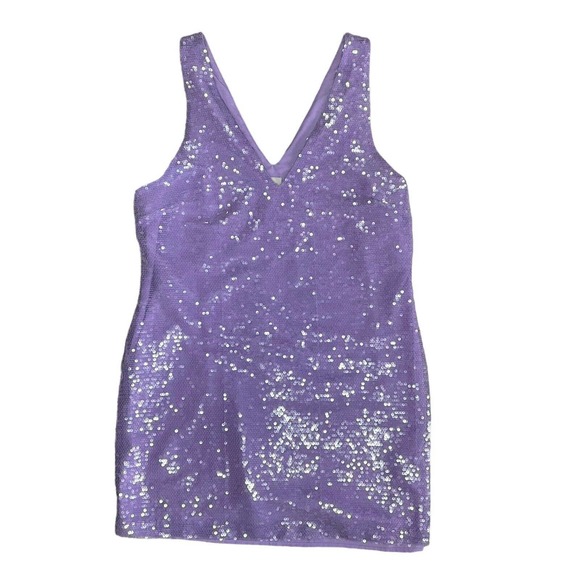 A New Day Women's Purple Sequin Mini A-Line Dress Womens Size Medium - Picture 1 of 7